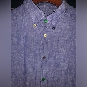 Linen Eton shirt size  15.5 slim